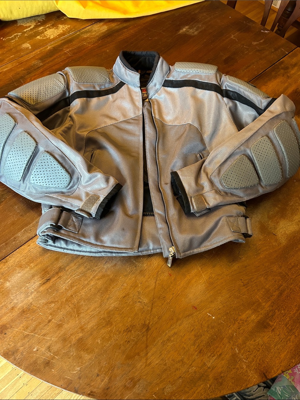 Women's Gray Utility Motorcycle Jacket with Protective Panels